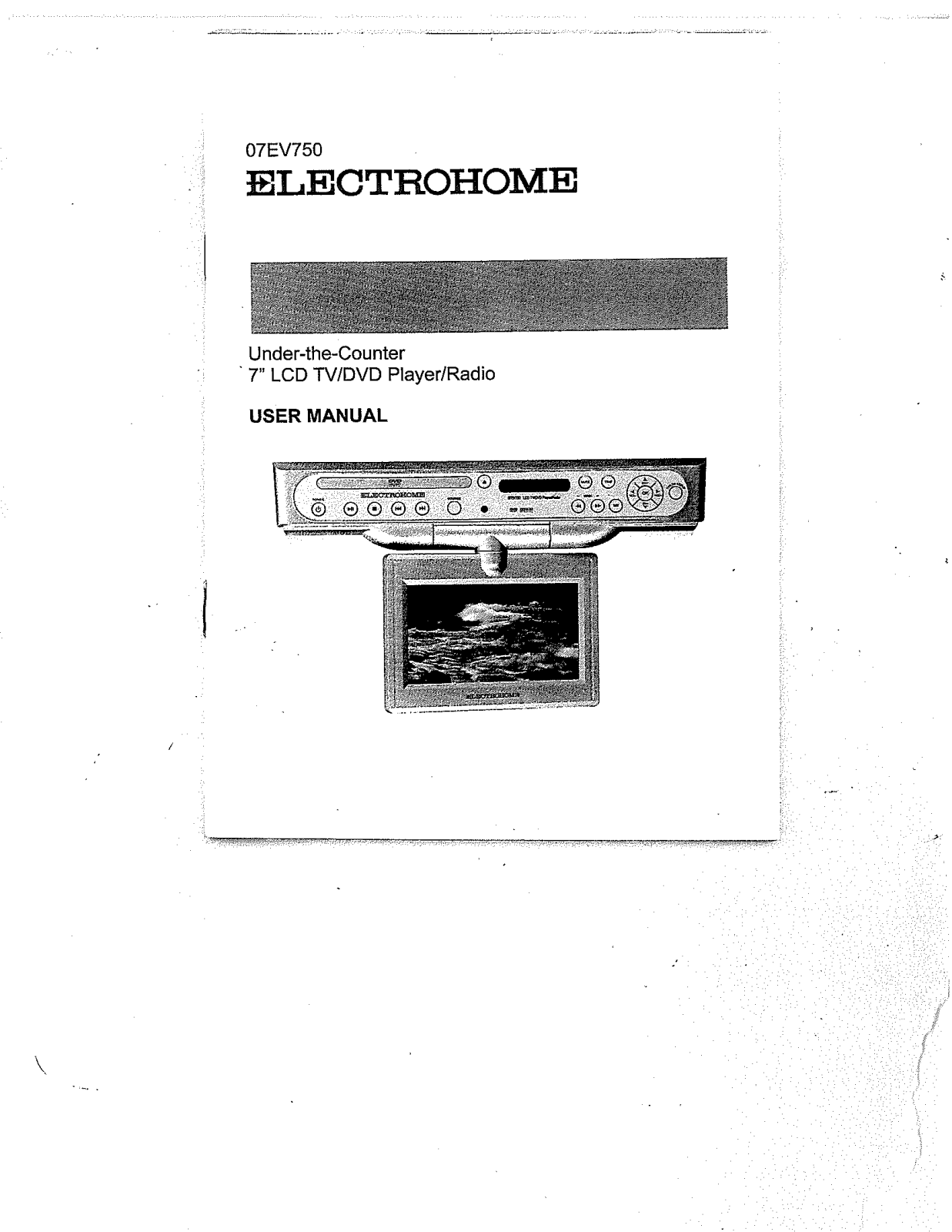 Electrohome 07EV750 User Manual