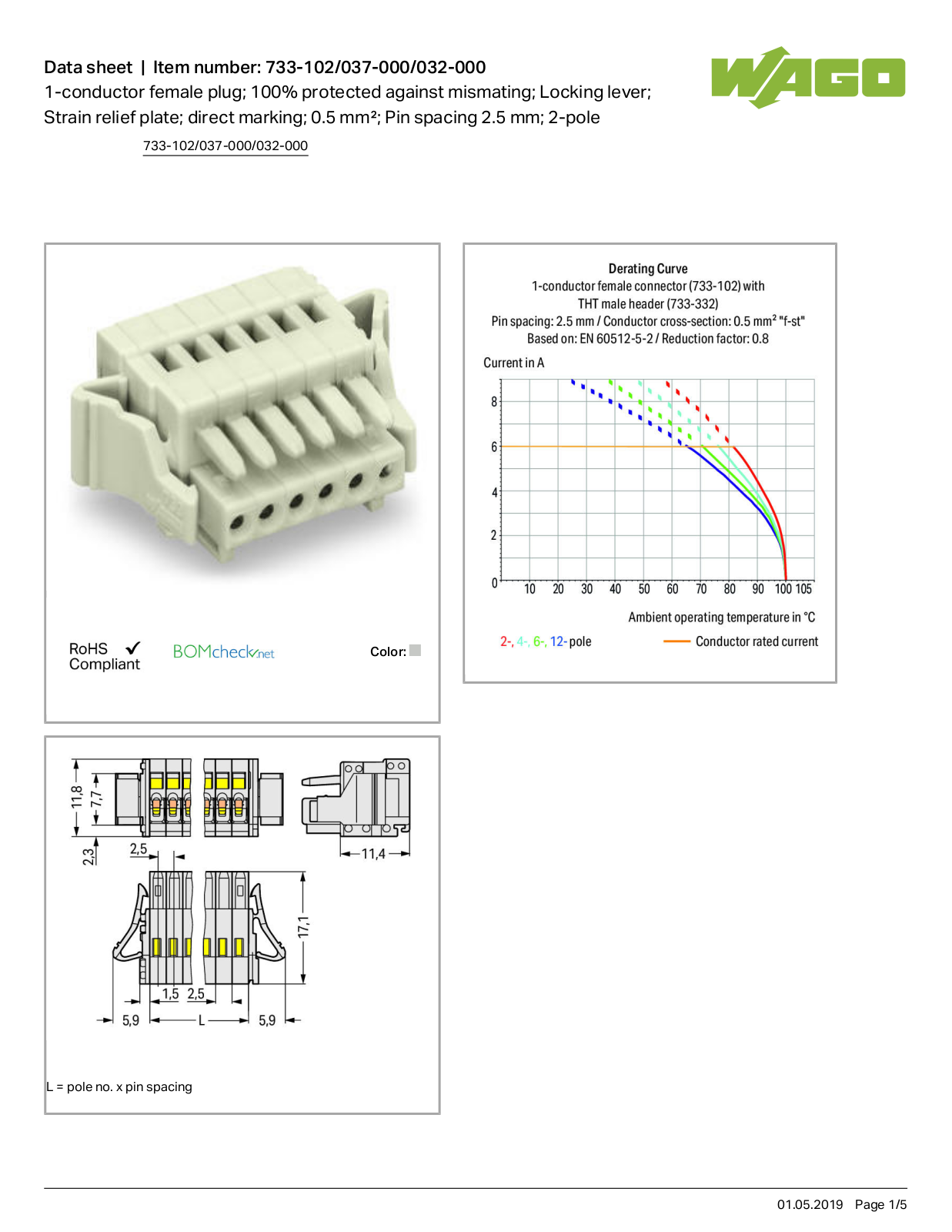 Wago 733-102/037-000/032-000 Data Sheet