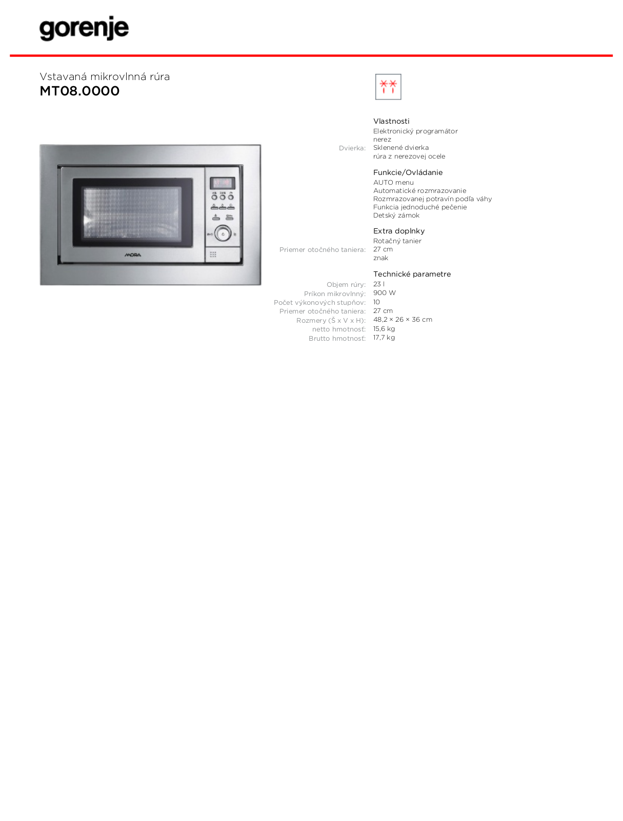 Gorenje MT08.0000 BROCHURE