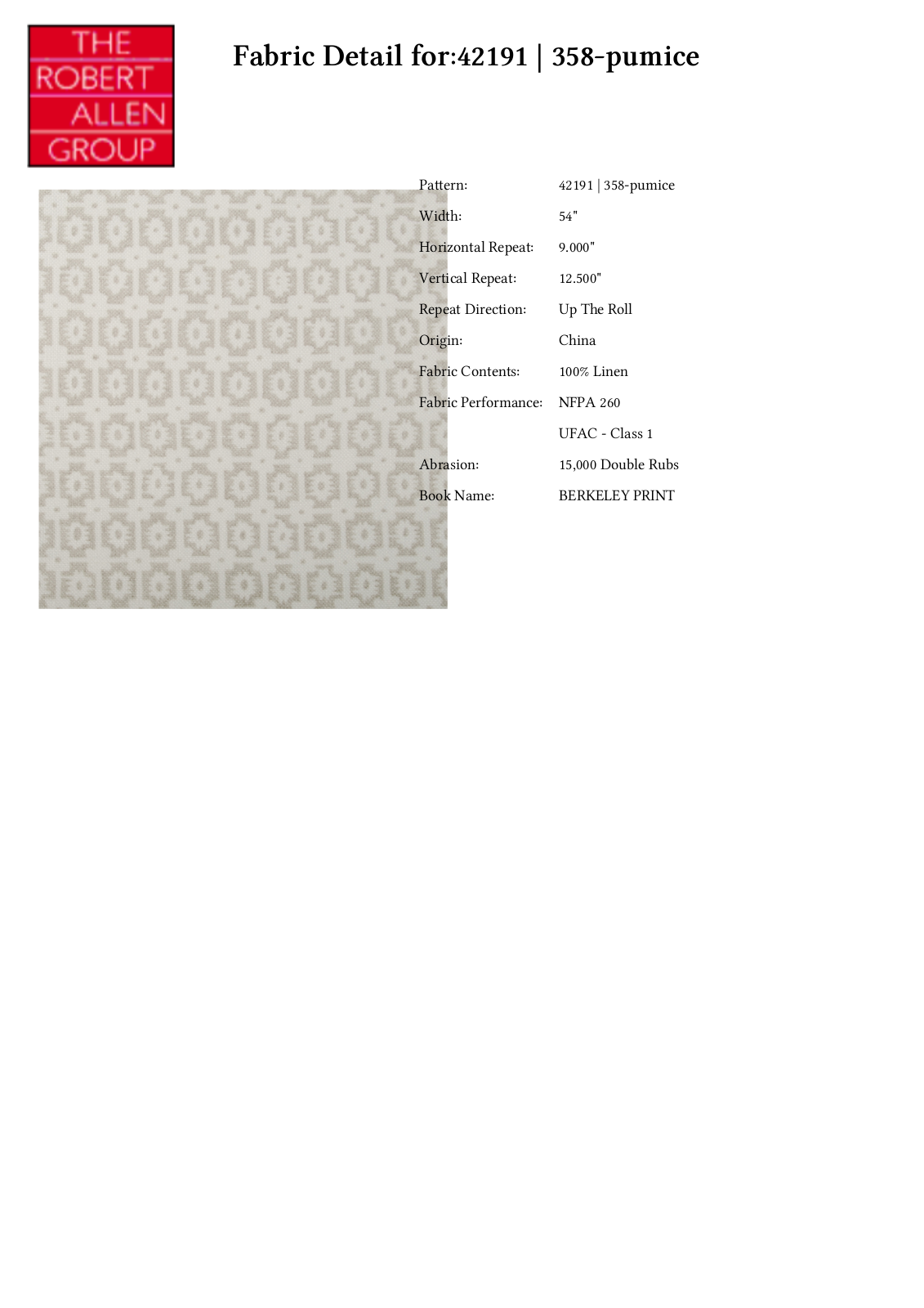 Duralee CRAL5576 Specifications - ManualMachine.com