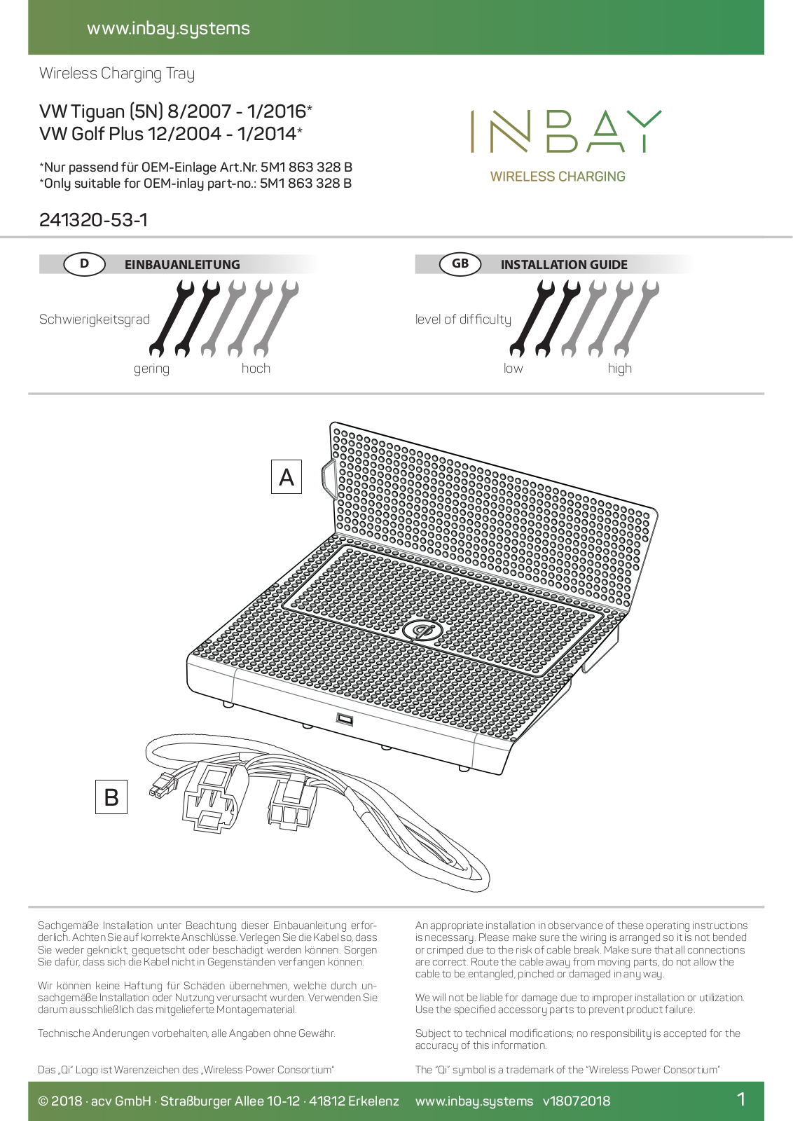 Inbay 241320-53-1 Installation Manual