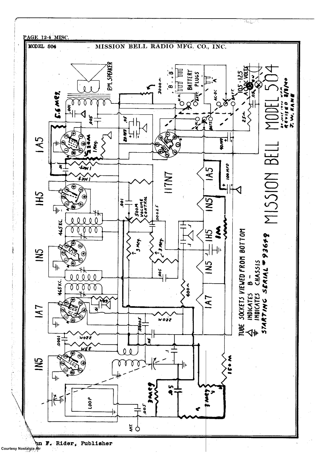 Mission Bell Radio 504 Schematic - ManualMachine.com