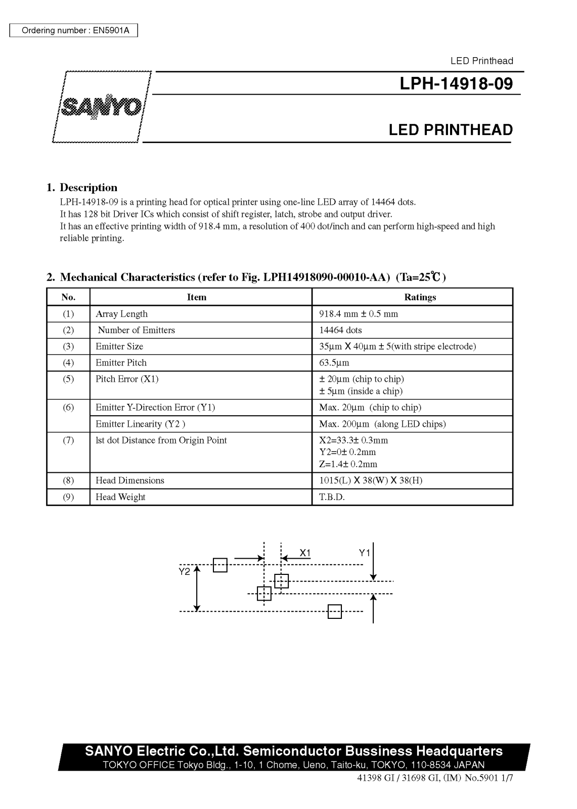 SANYO LPH-14918-09 Datasheet