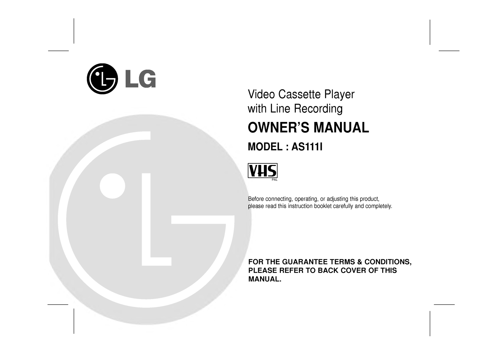 LG AS11II User Manual