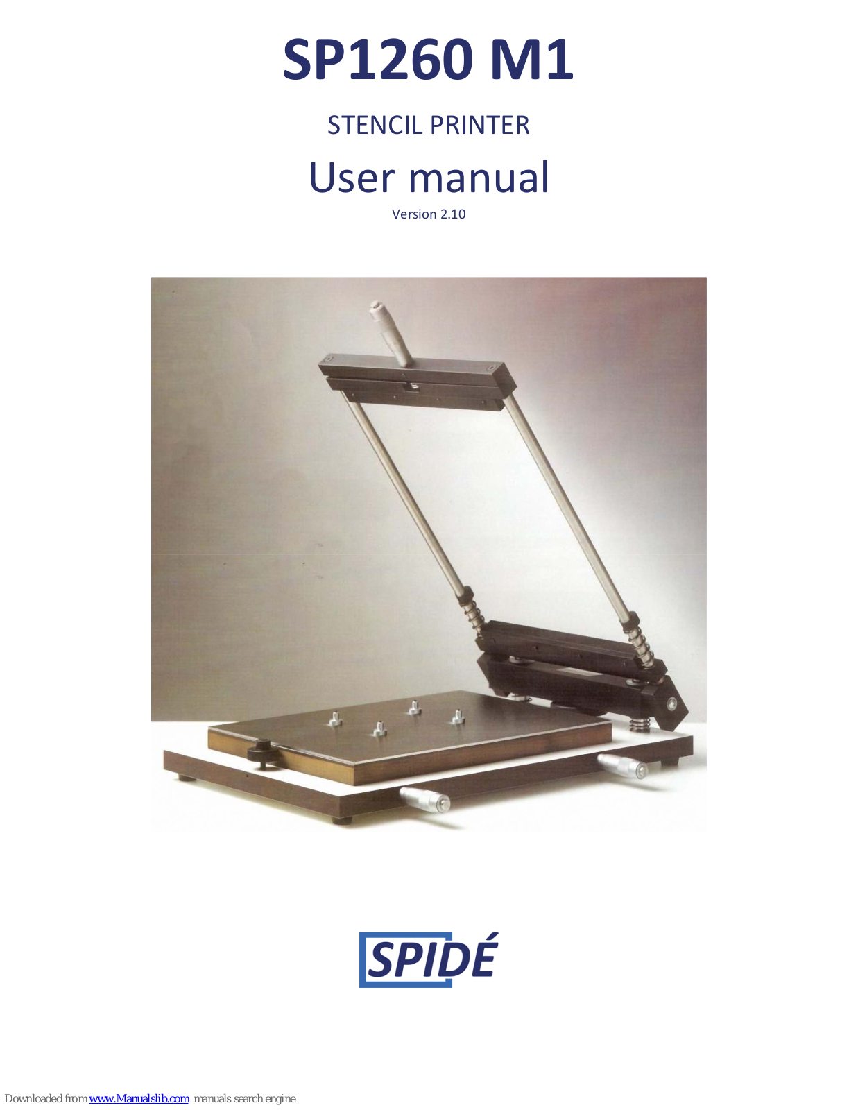 Spide SP1260 M1 User Manual - ManualMachine.com