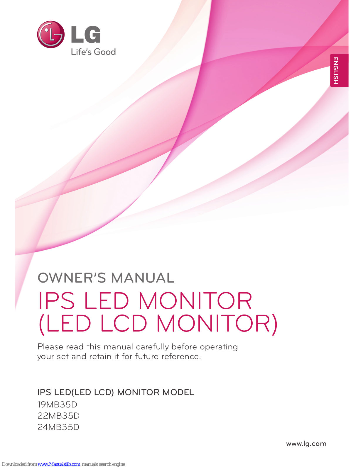 LG 22MB35D, 24MB35D, 22MB35PY Owner's Manual