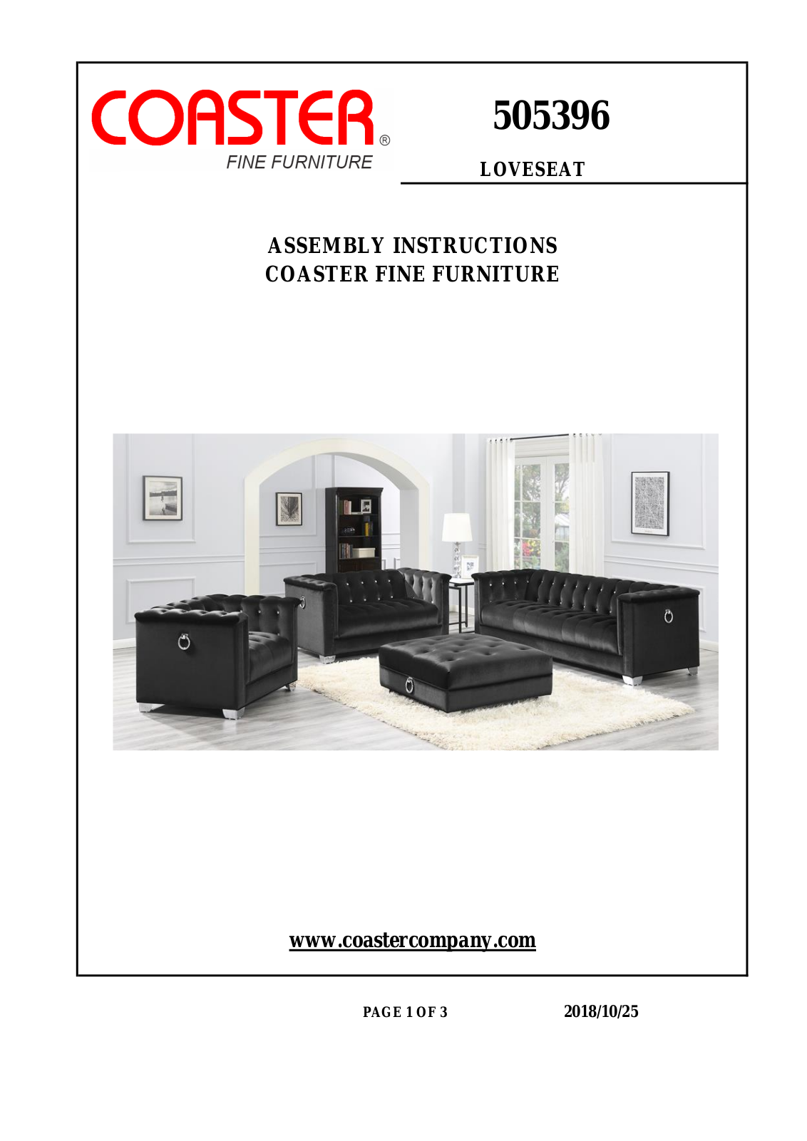 Coaster 505396 Assembly Guide - ManualMachine.com