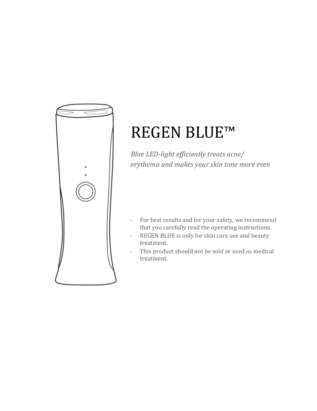 Regen Blue User Manual - ManualMachine.com
