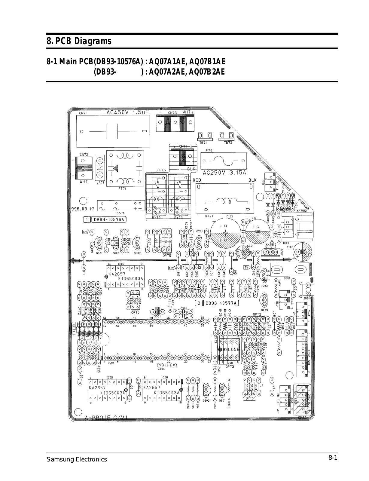 Samsung AQ07 PCB Diagram