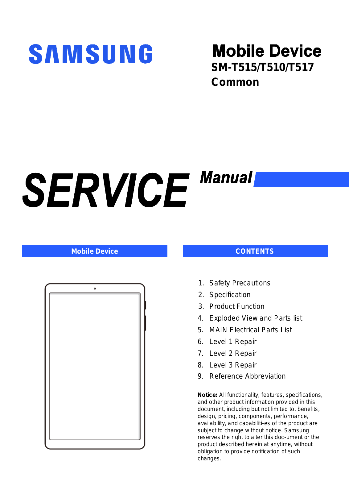 Samsung SM-T515, SM-T510, SM-T517 User manual
