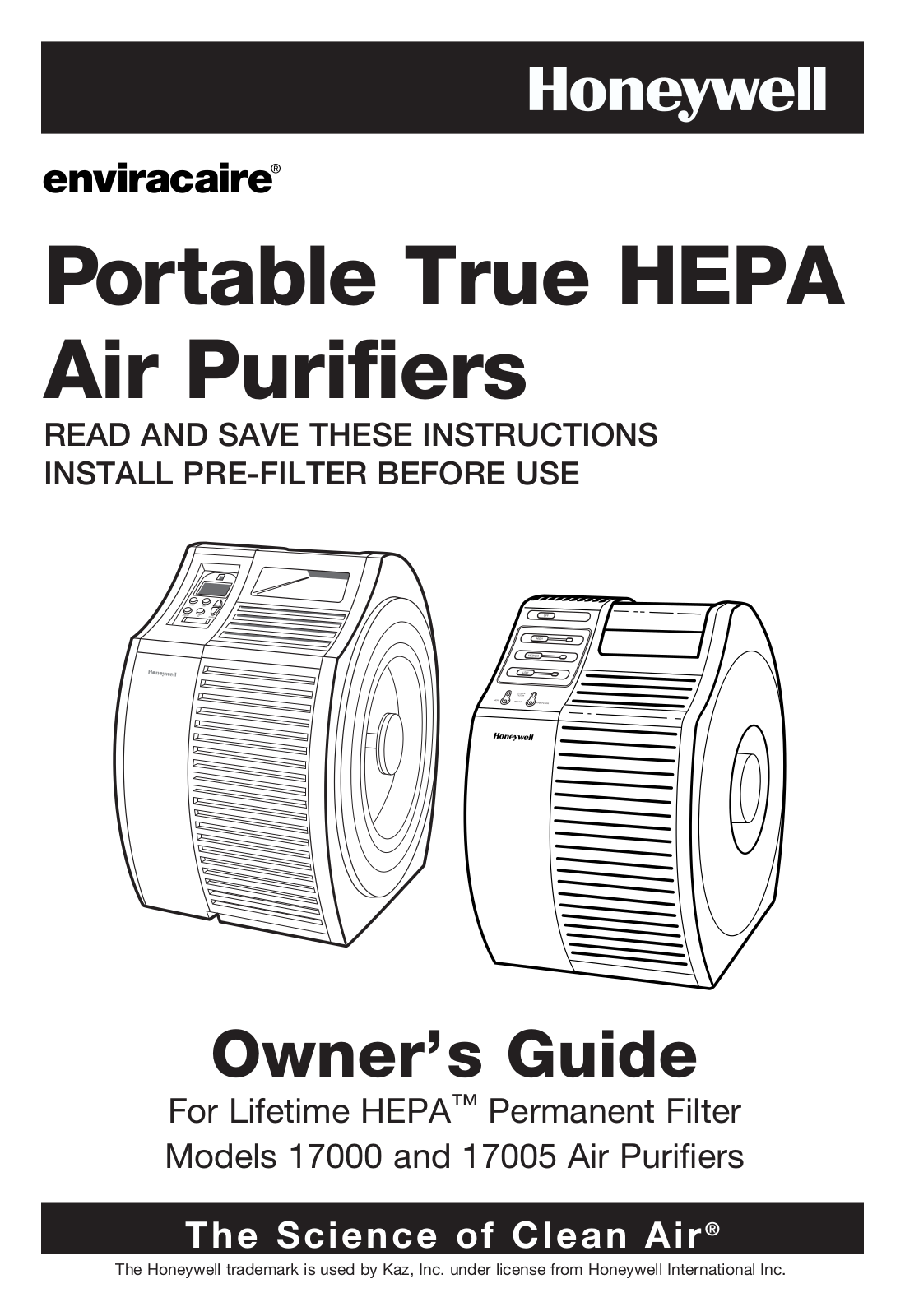 Kaz 17005, 17000 User Manual