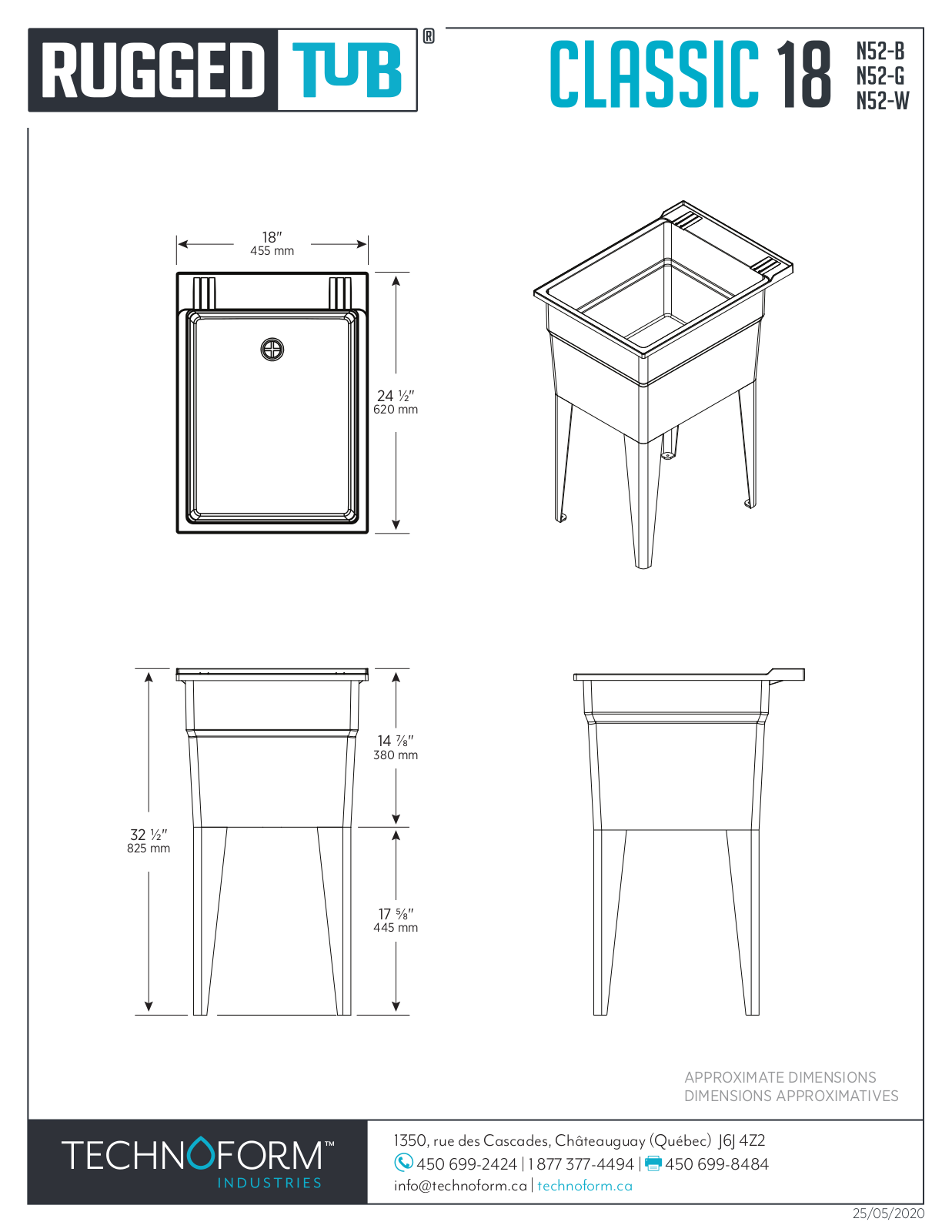 Rugged Tub RGGE1021 Specifications - ManualMachine.com
