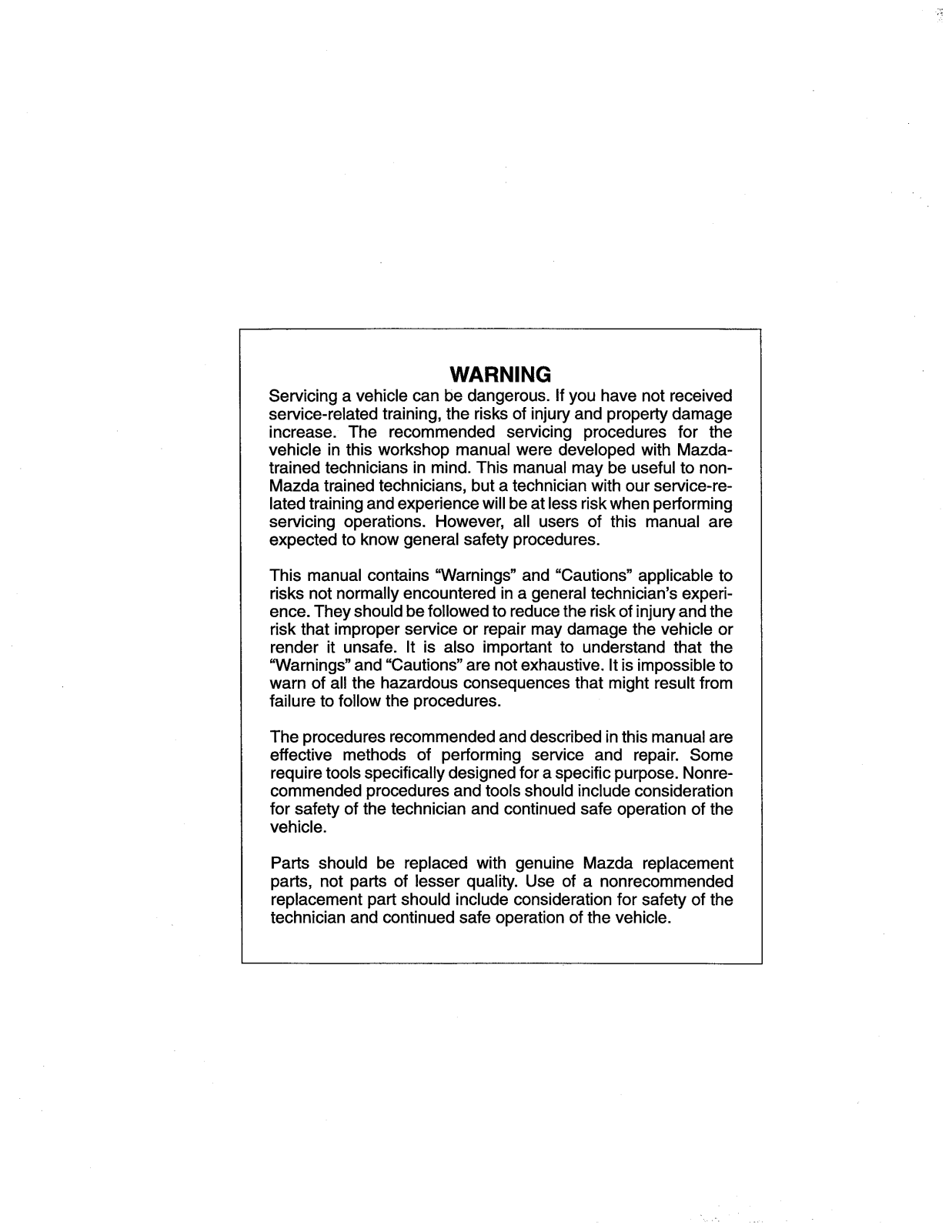 Mazda MX-6 626 (1996) Workshop Manual - ManualMachine.com