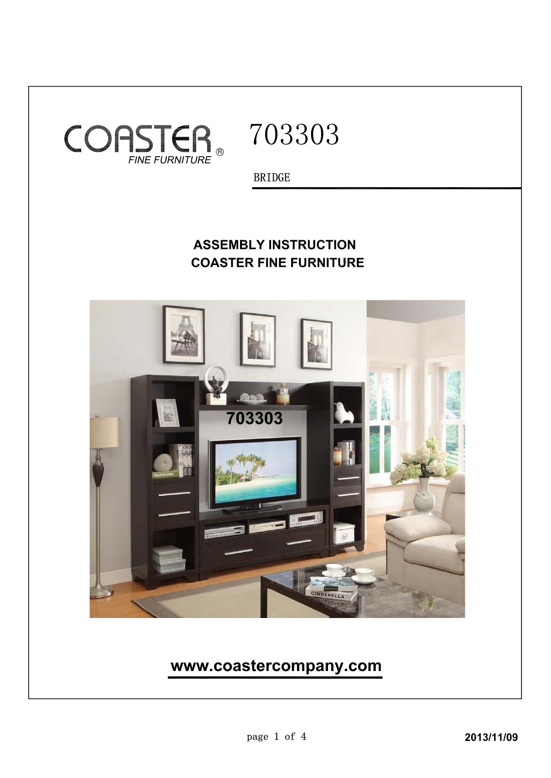 Coaster 70330123ENT Assembly Guide