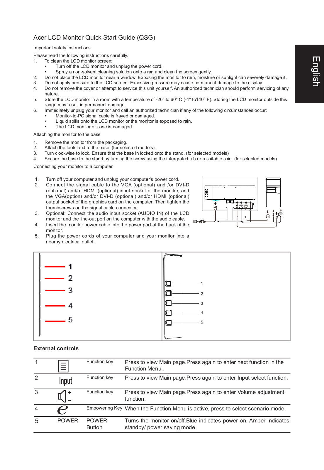 Acer UM.QE1EE.001 Quick Start Guide