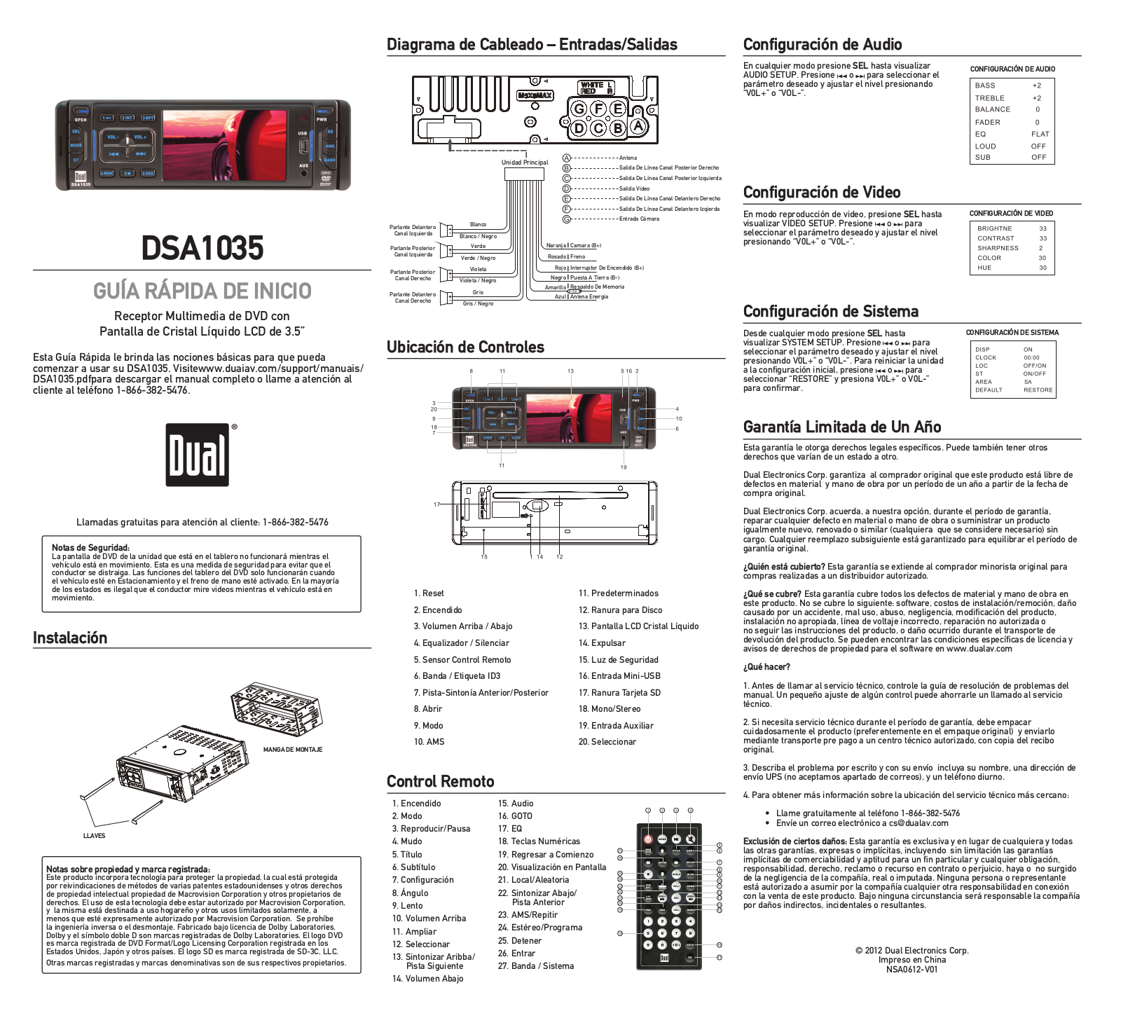 Dual DSA1035 Quick Start Guide