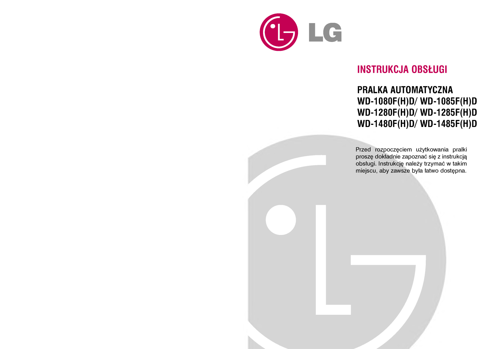 Lg WD-1480FD User Manual