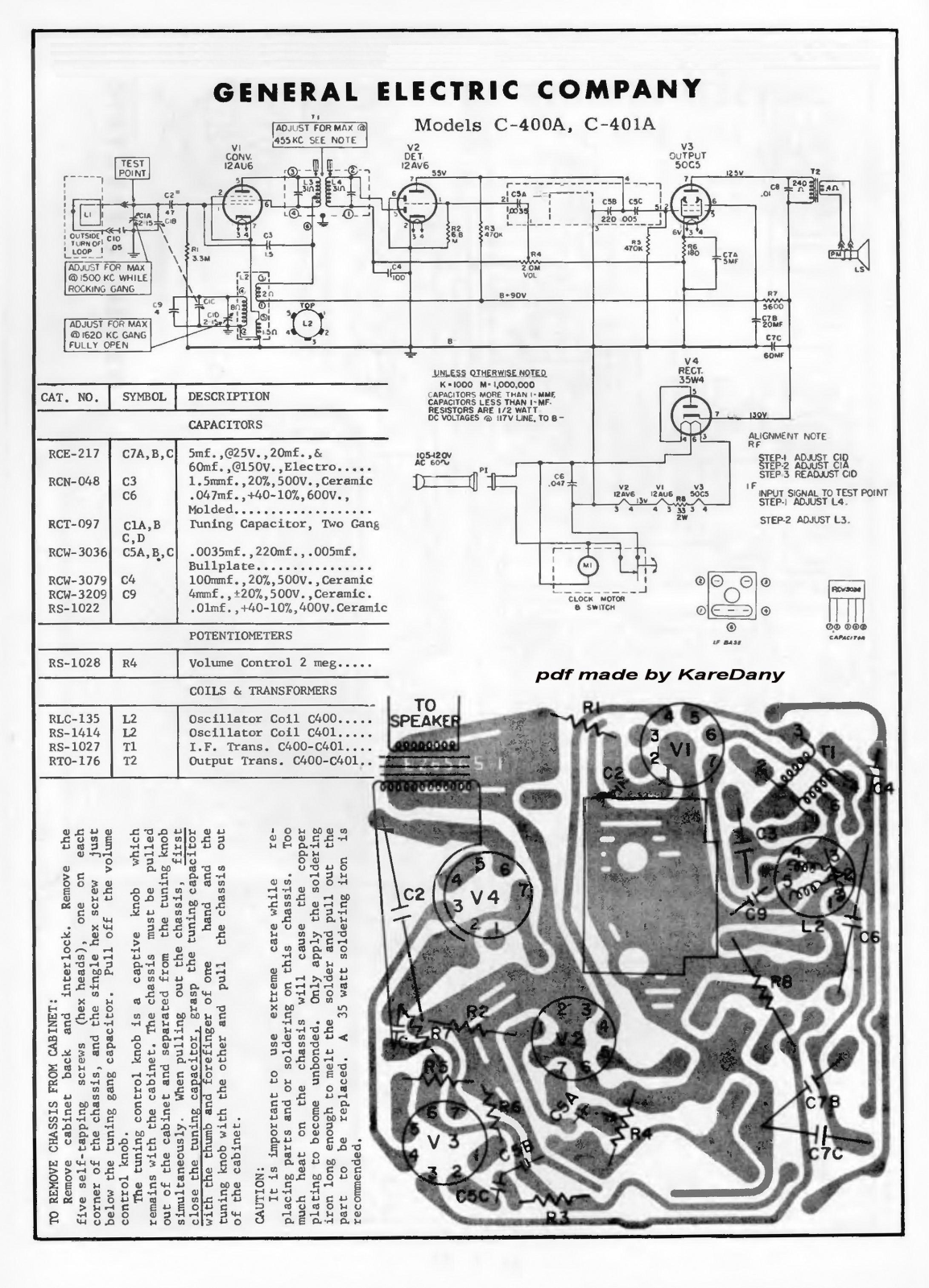 General Electric C400A Schematic