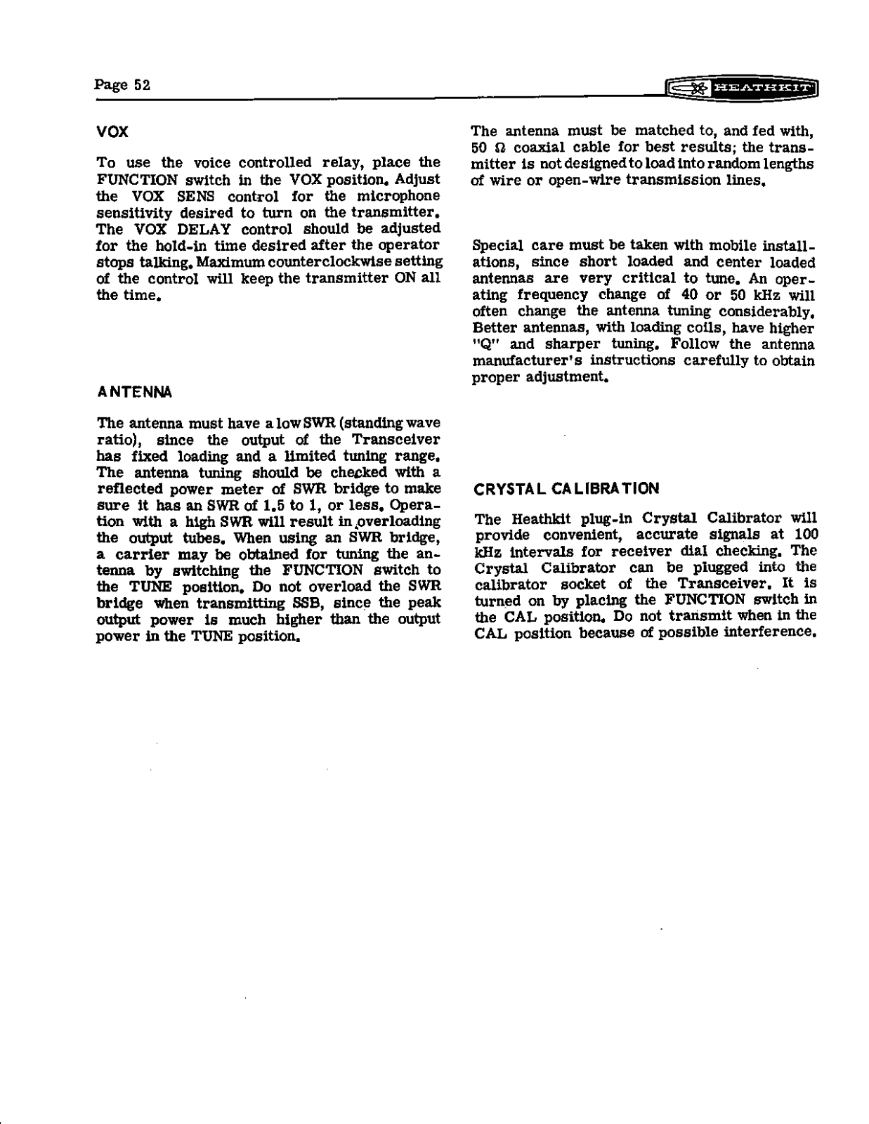 HEATHKIT HW-22a User Manual (PAGE 52)