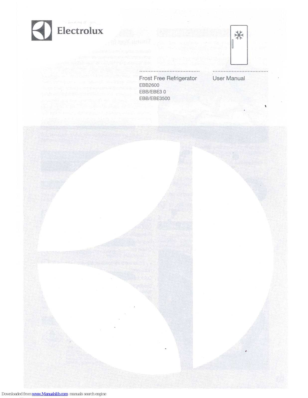 Electrolux EBB2600, EBB/EBE3500, EBB/EBE3 0 User Manual - ManualMachine.com