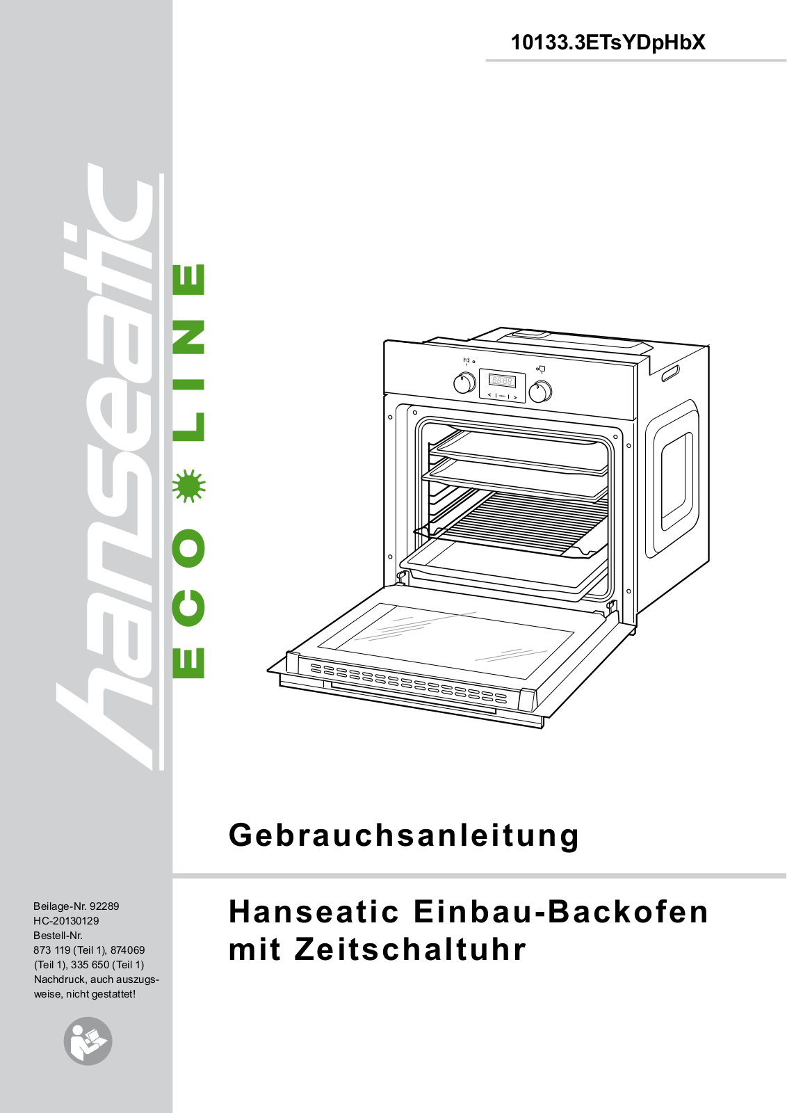 Hanseatic 10133.3ETsYDpHbX User Manual