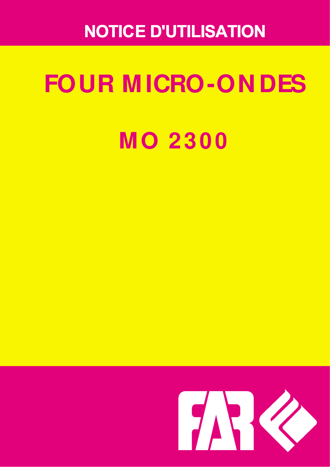 LG MO 2300 User Manual