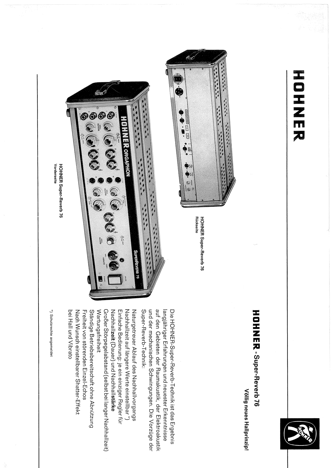 Hohner orgaphon super reverb76 schematic