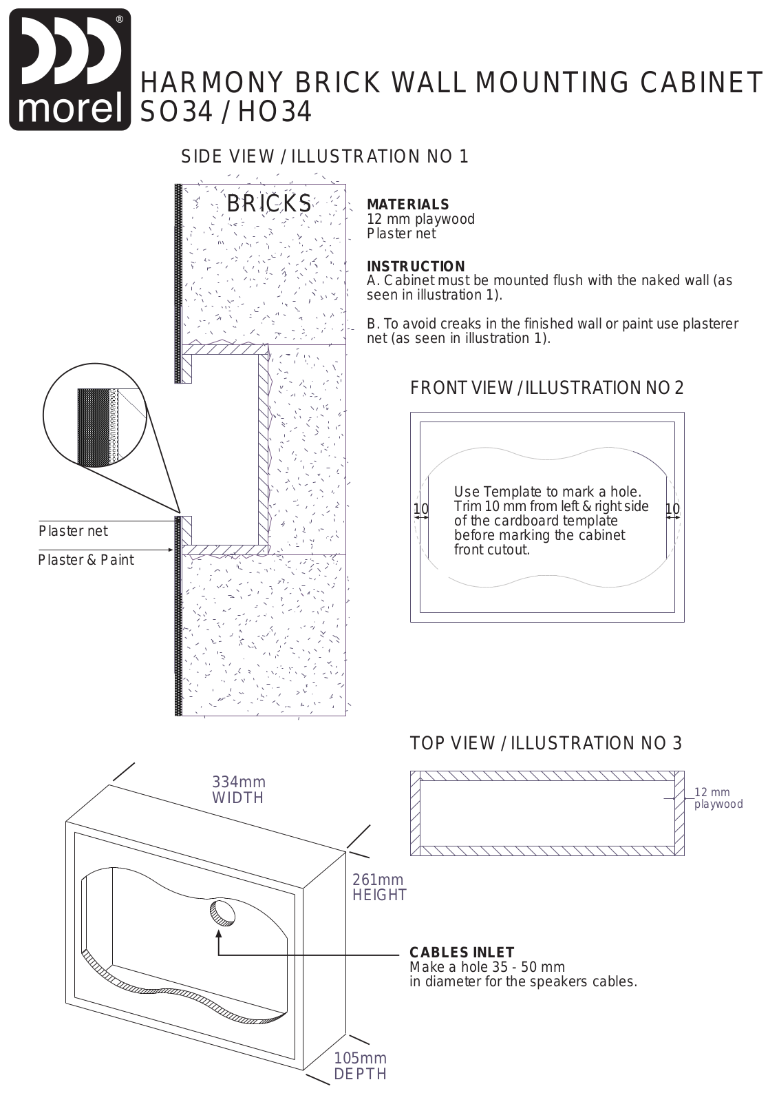 Morel SO34 Installation Guide