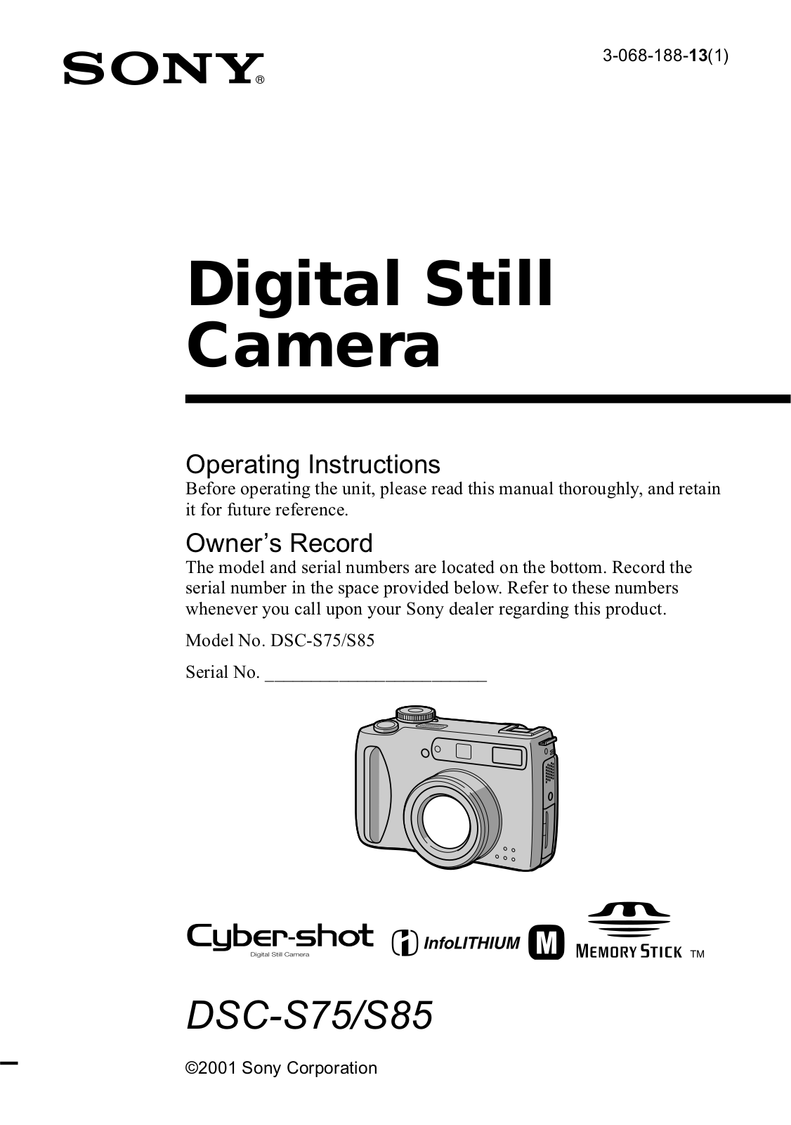 Sony DSC-S85 User Manual