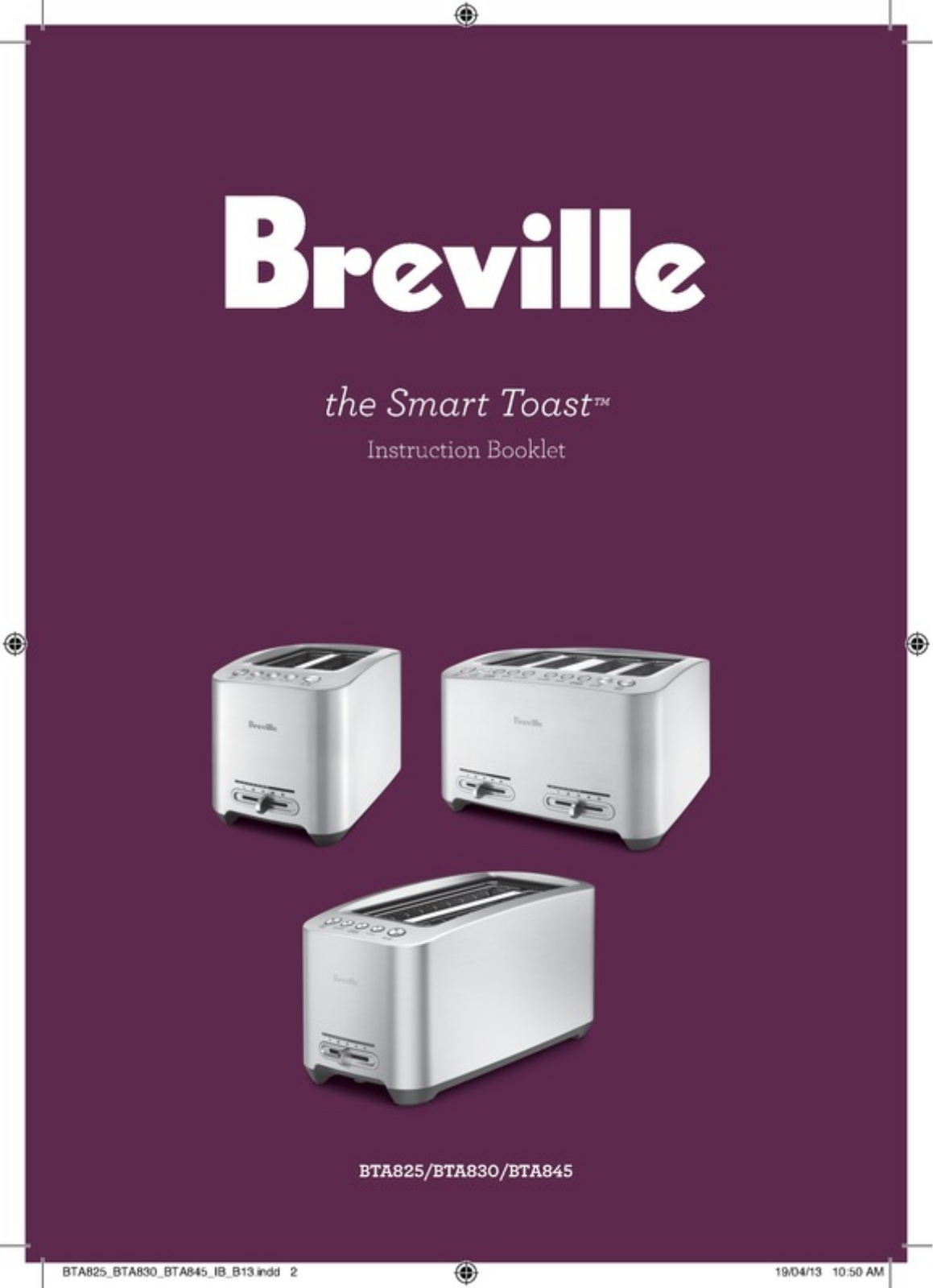 Breville BTA825BSS, BTA830BSS User Manual