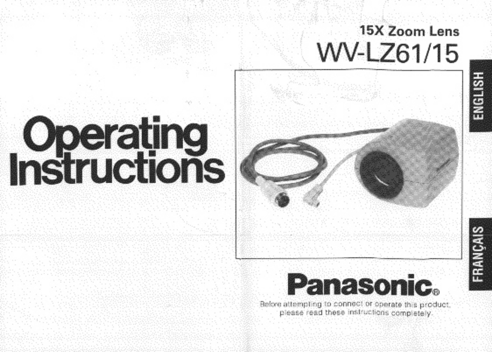 Panasonic WV-LZ61-15 User Manual