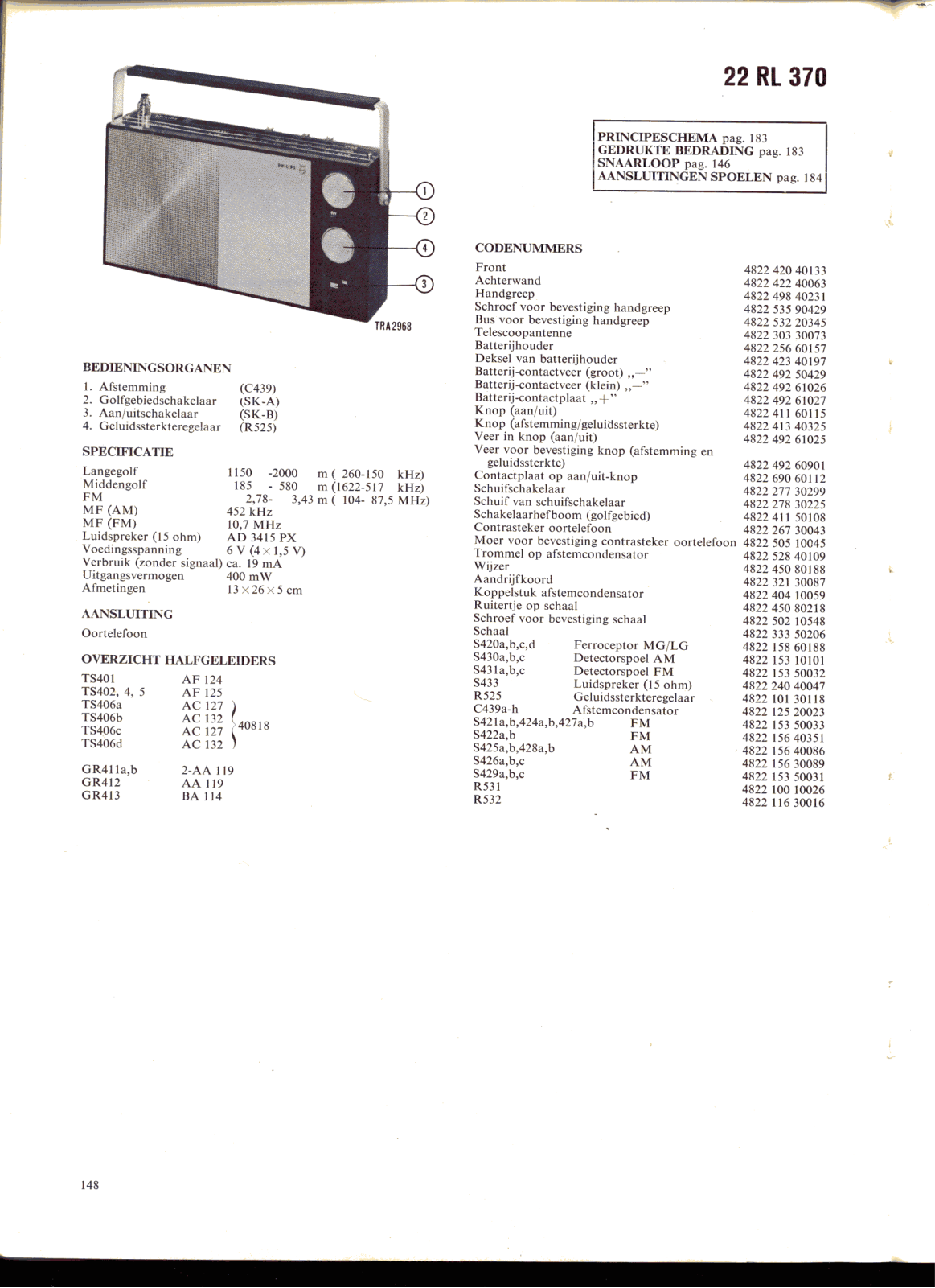 Philips 22-RL-370 Service Manual