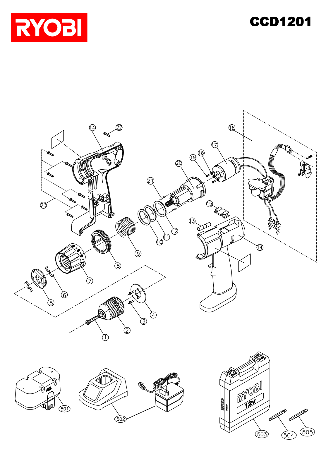 RYOBI CCD1201 User Manual