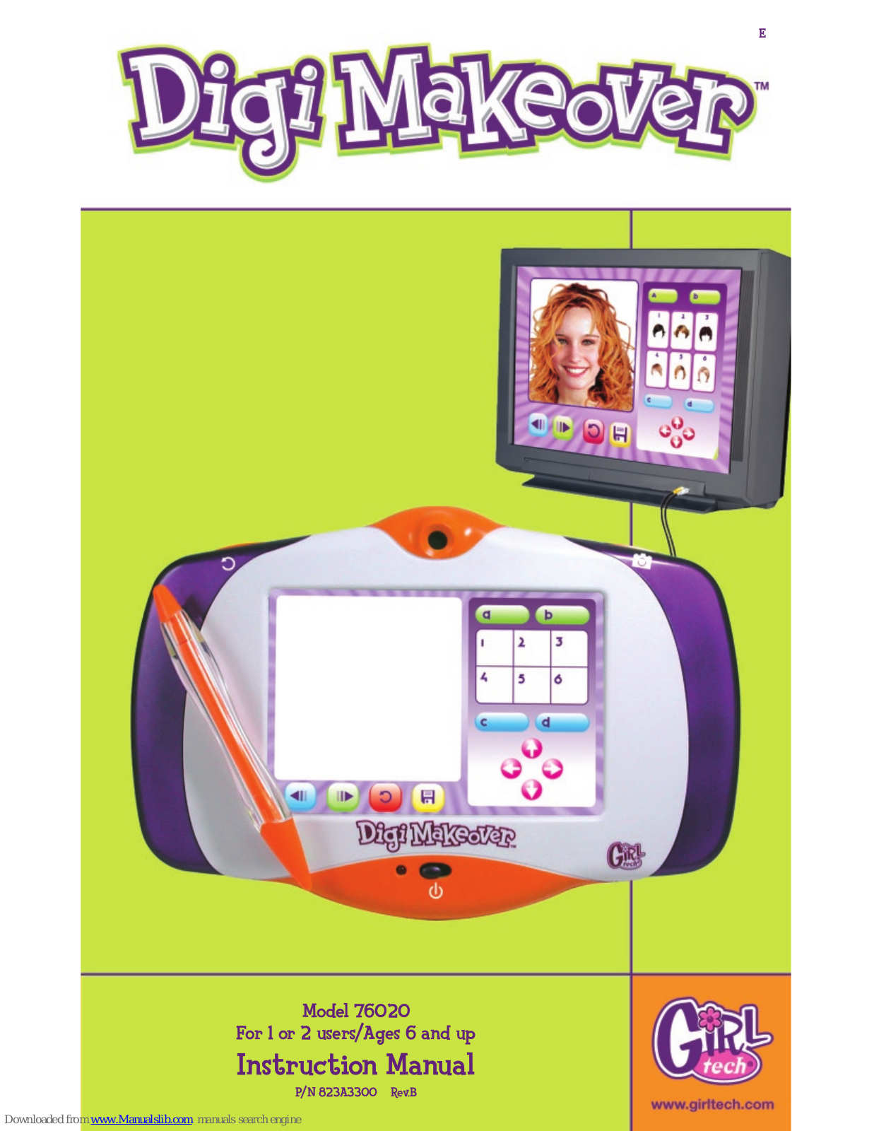 Girl tech Digital Makeover 76020 Instruction Manual