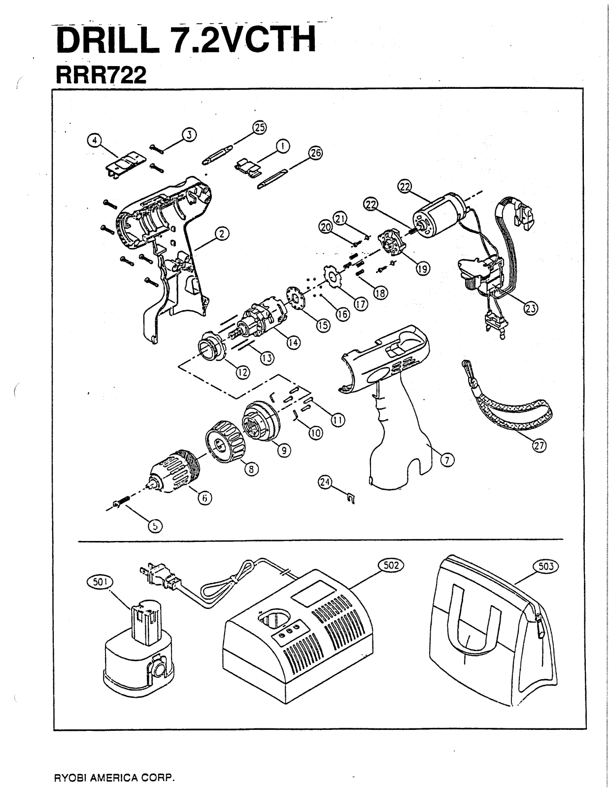 Ryobi RRR722 User Manual