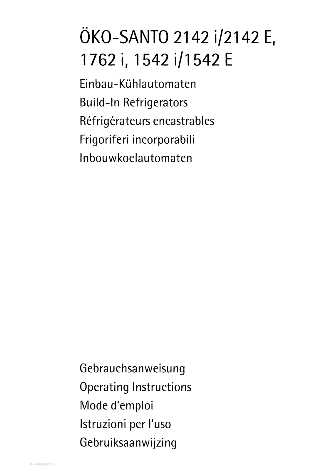 AEG-Electrolux S2142-4E, S1549-4I, S2142-1I, S1542-1E, S2142-1E User Manual