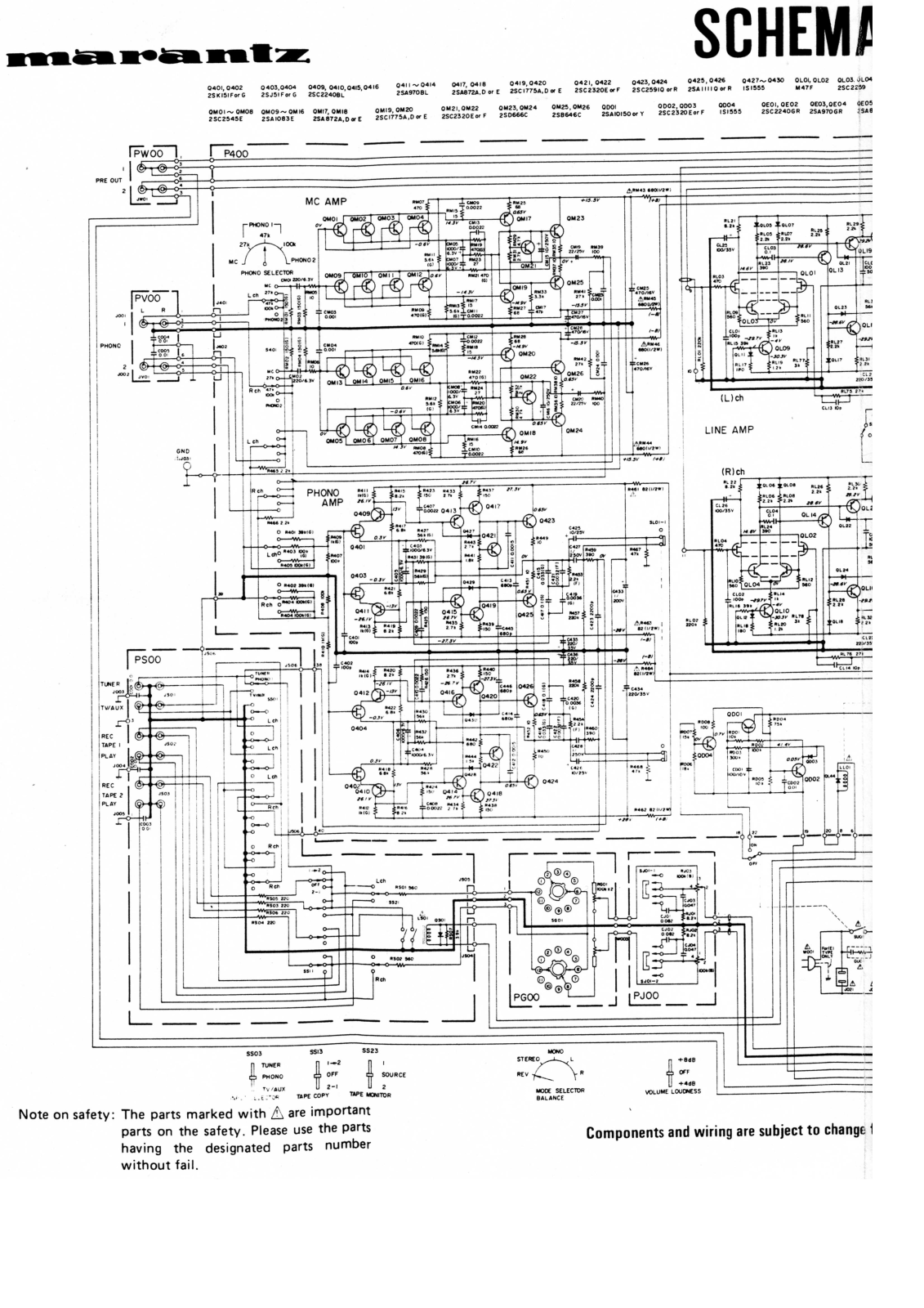 Marantz SR-6001, SC-6 Schematic