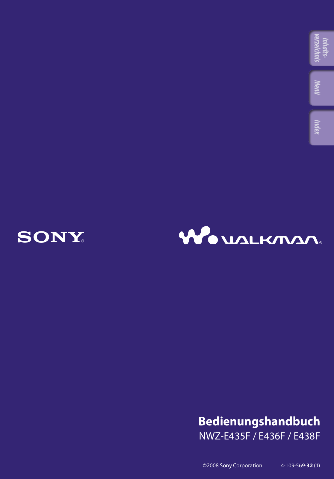 Sony NWZ-E436F, NWZ-E438F, NWZ-E435F User Manual