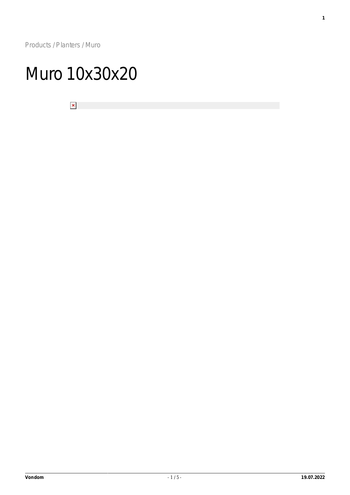 Vondom UCZW2967 Specifications - ManualMachine.com