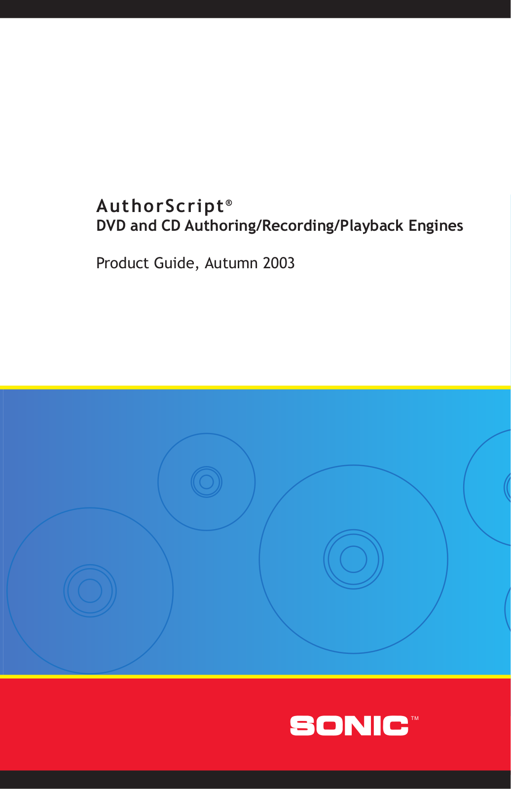 Sonic AUTHORSCRIPT Product Guide