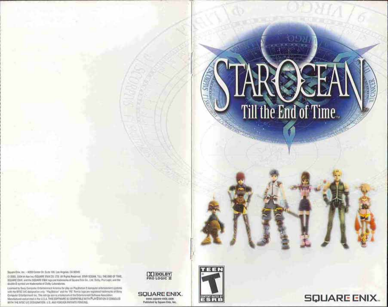 Games PS2 STAR OCEAN-TILL THE END OF TIME User Manual