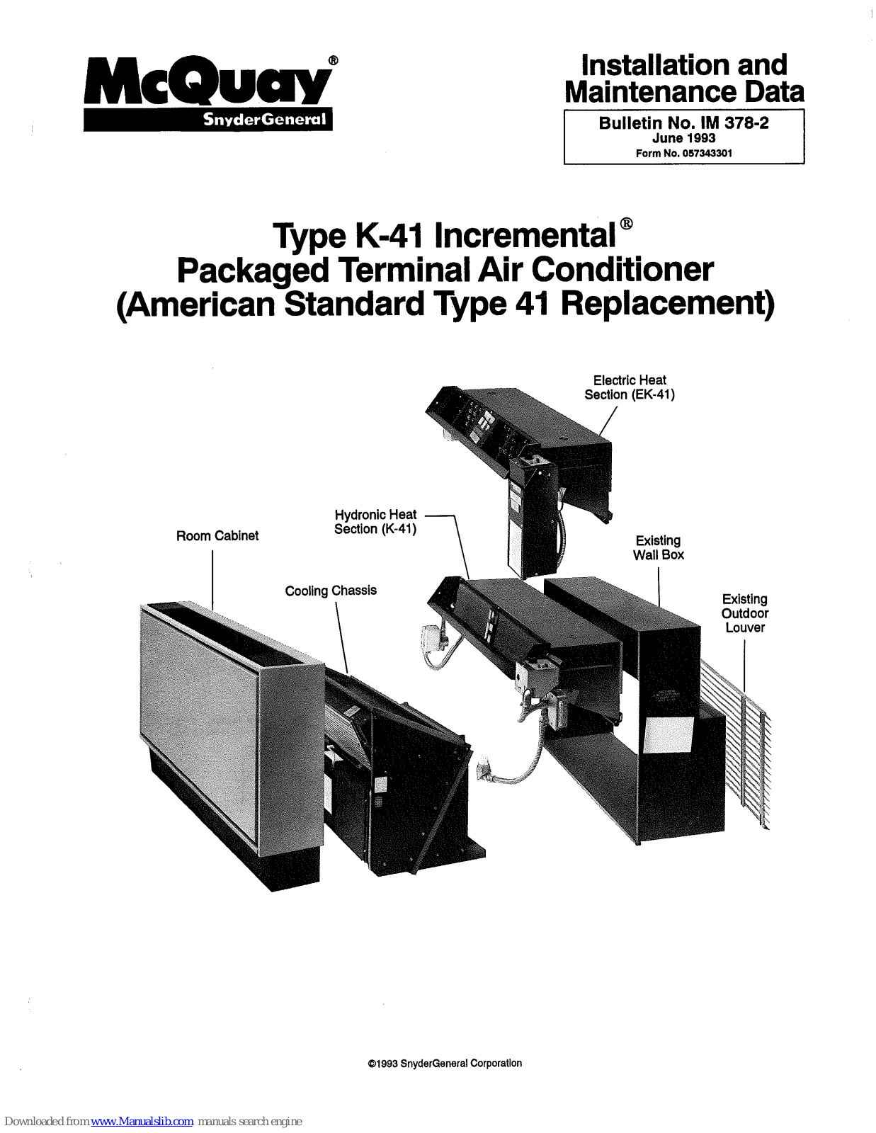 McQuay MEK 009 A 03 AS, MHK 007 A 03 34 Installation Manual