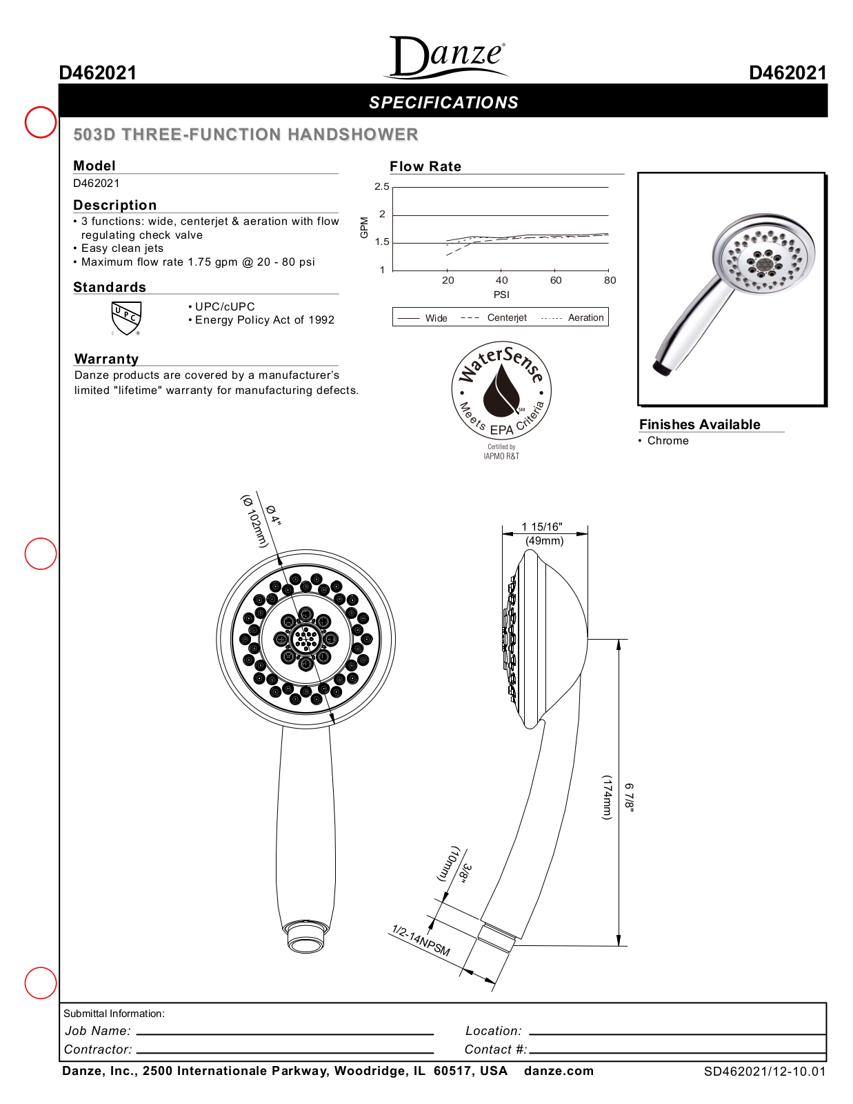 Danze D462021 User Manual - ManualMachine.com