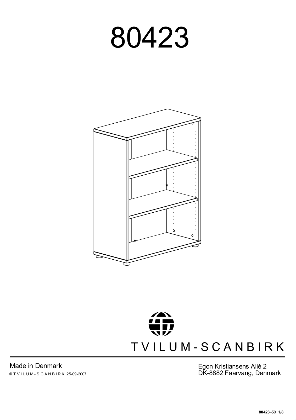 Tvilum 80423 User Manual