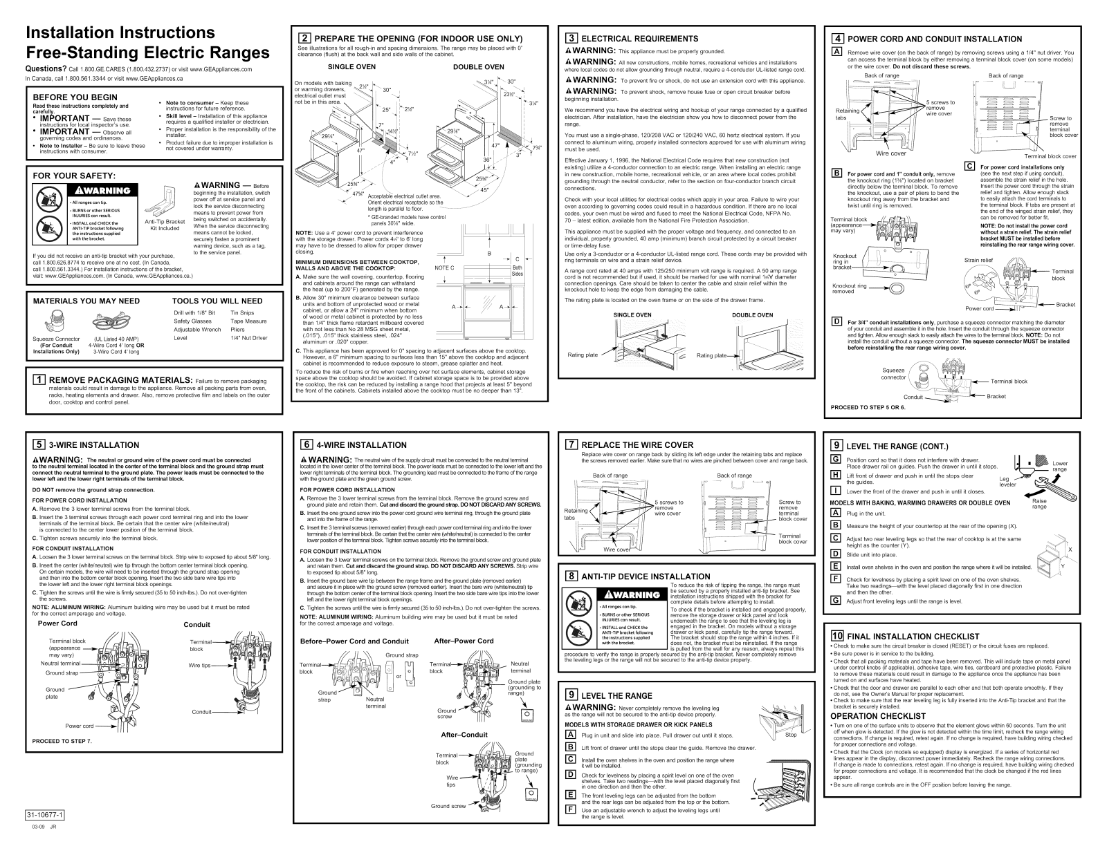 GE EER4000N01BB, EER4000N01WW, EER4001N01SS, EER4001N02SS, JB3000R1BB Installation Guide - ManualMachine.com