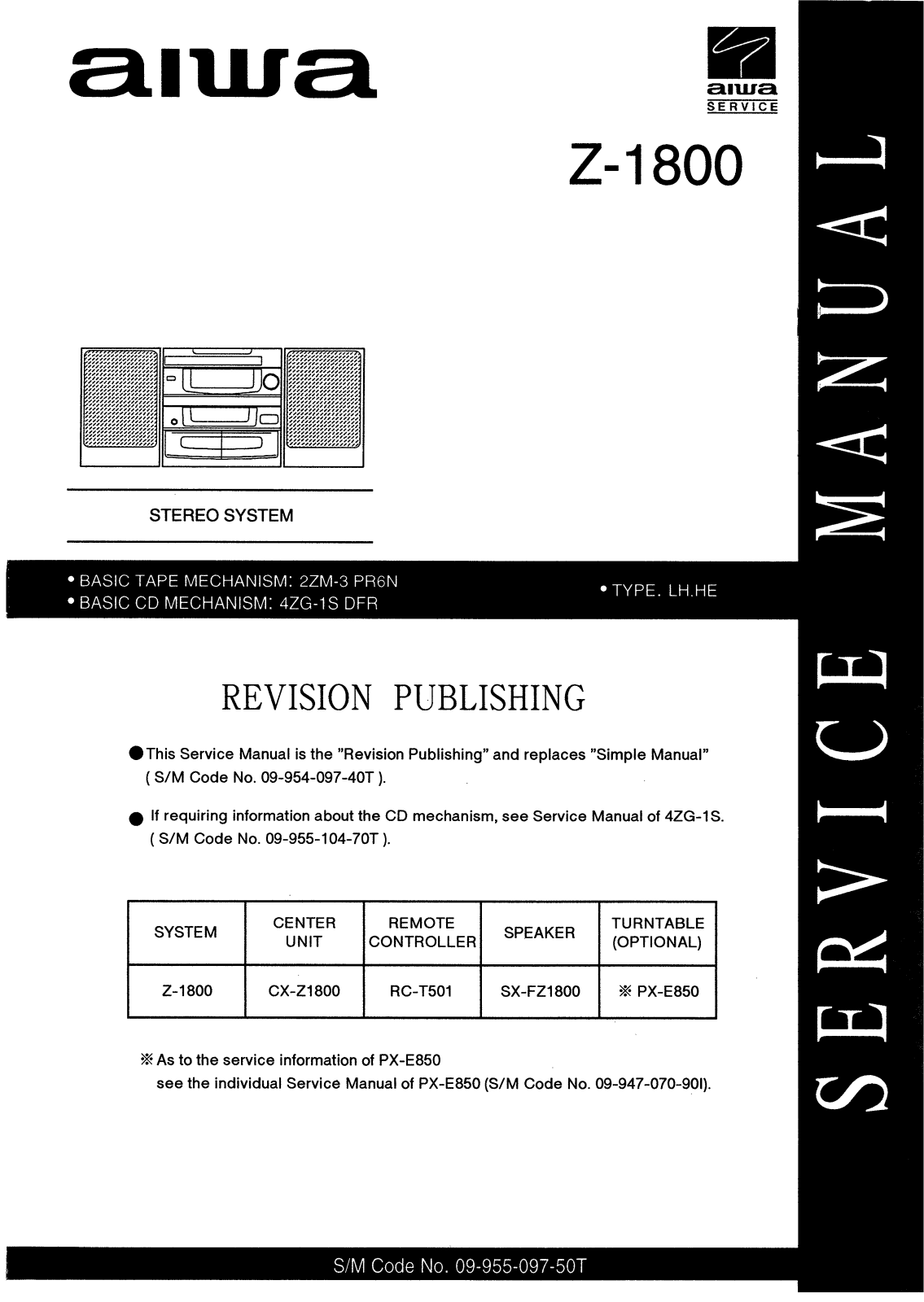 AIWA CX Z1800LH Service Manual