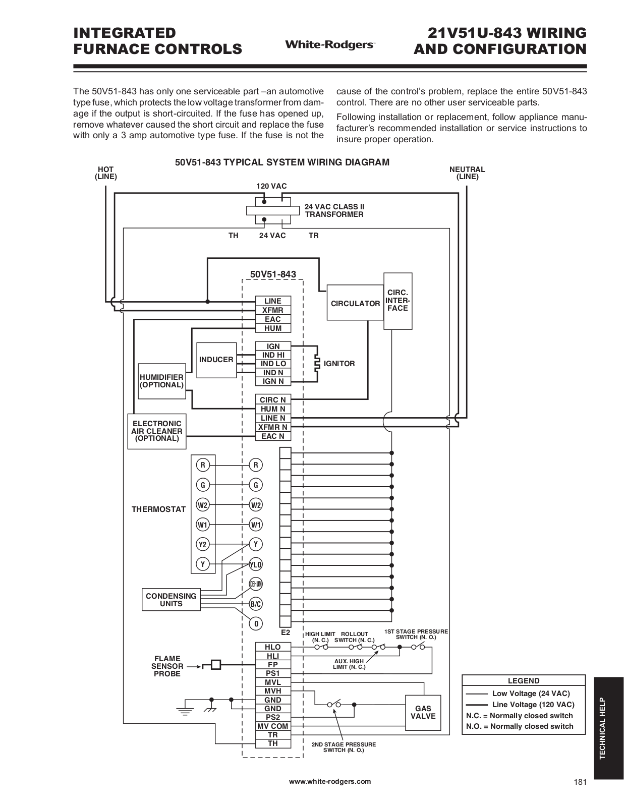 White Rodgers 21V51U-843 Wiring diagram