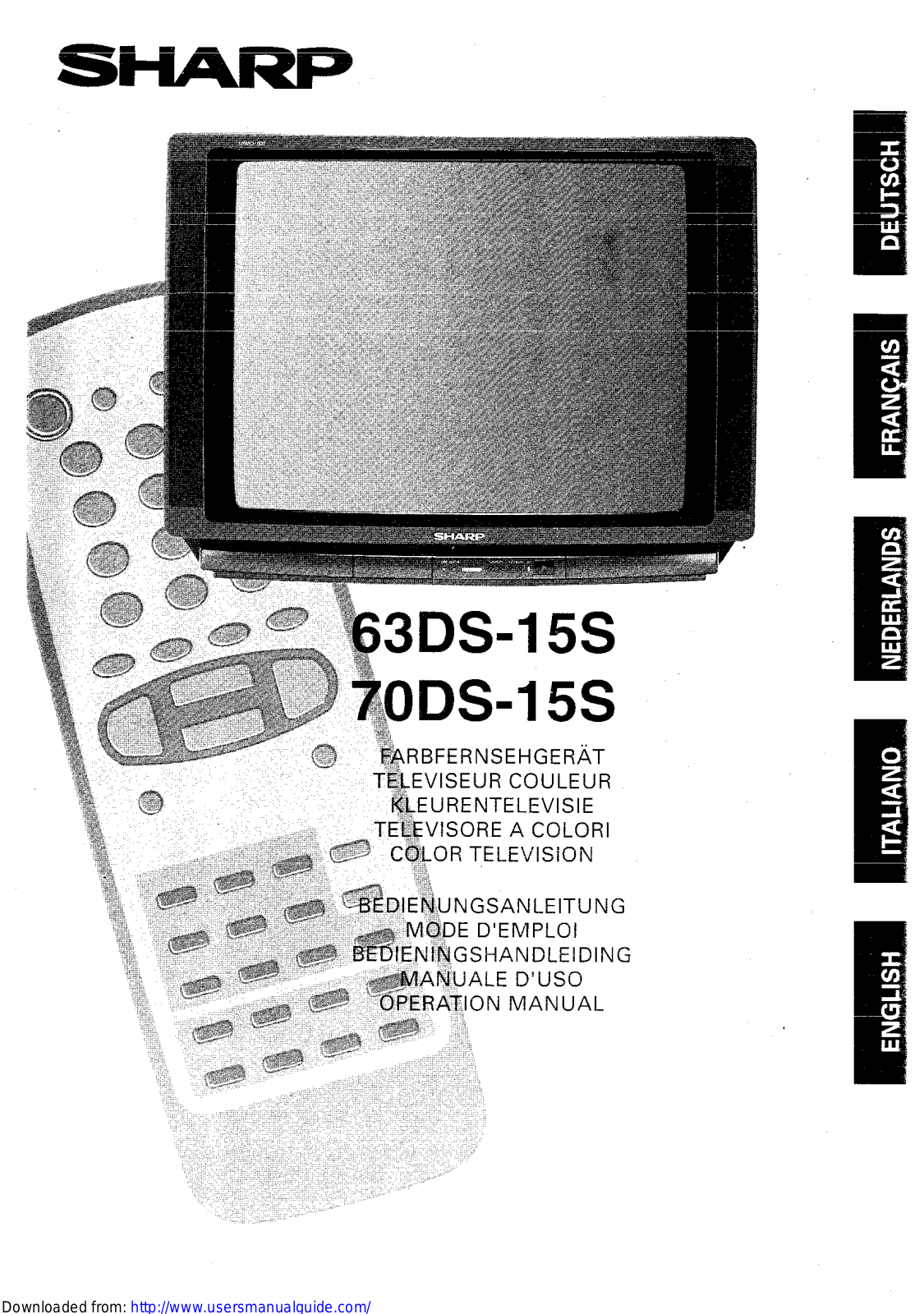 SHARP 63DS/70DS-15S User Manual