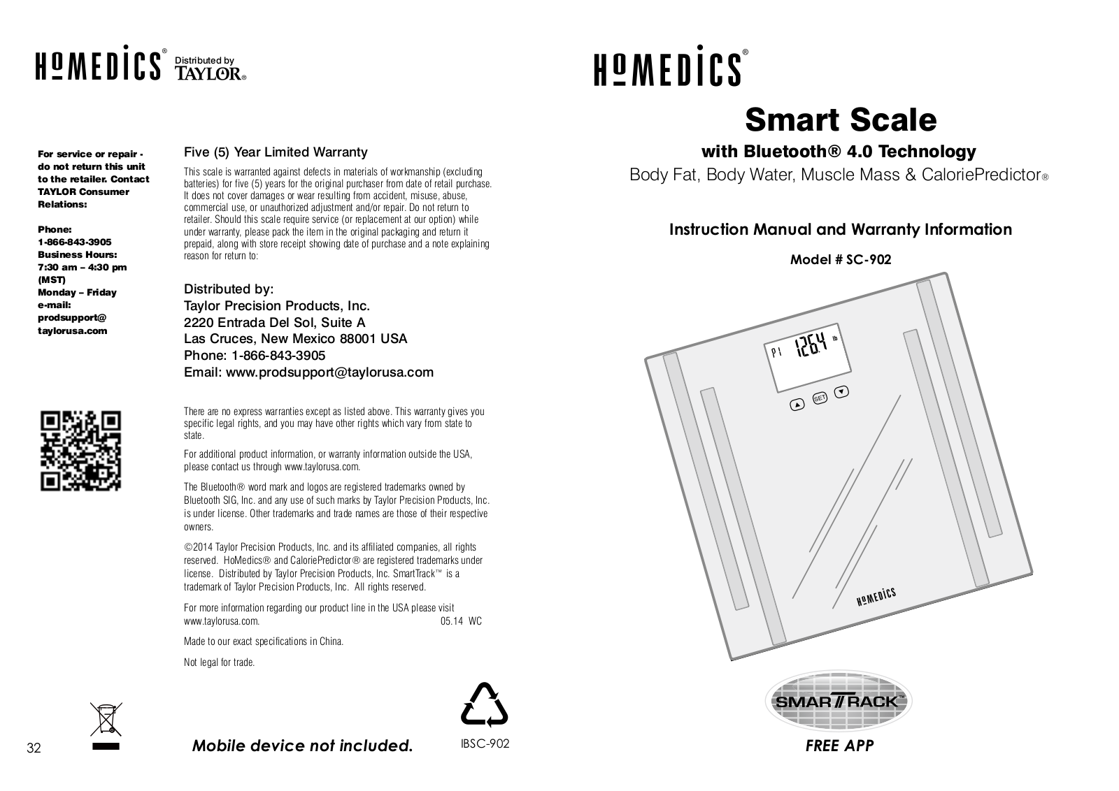 HoMedics SC-902 User Manual