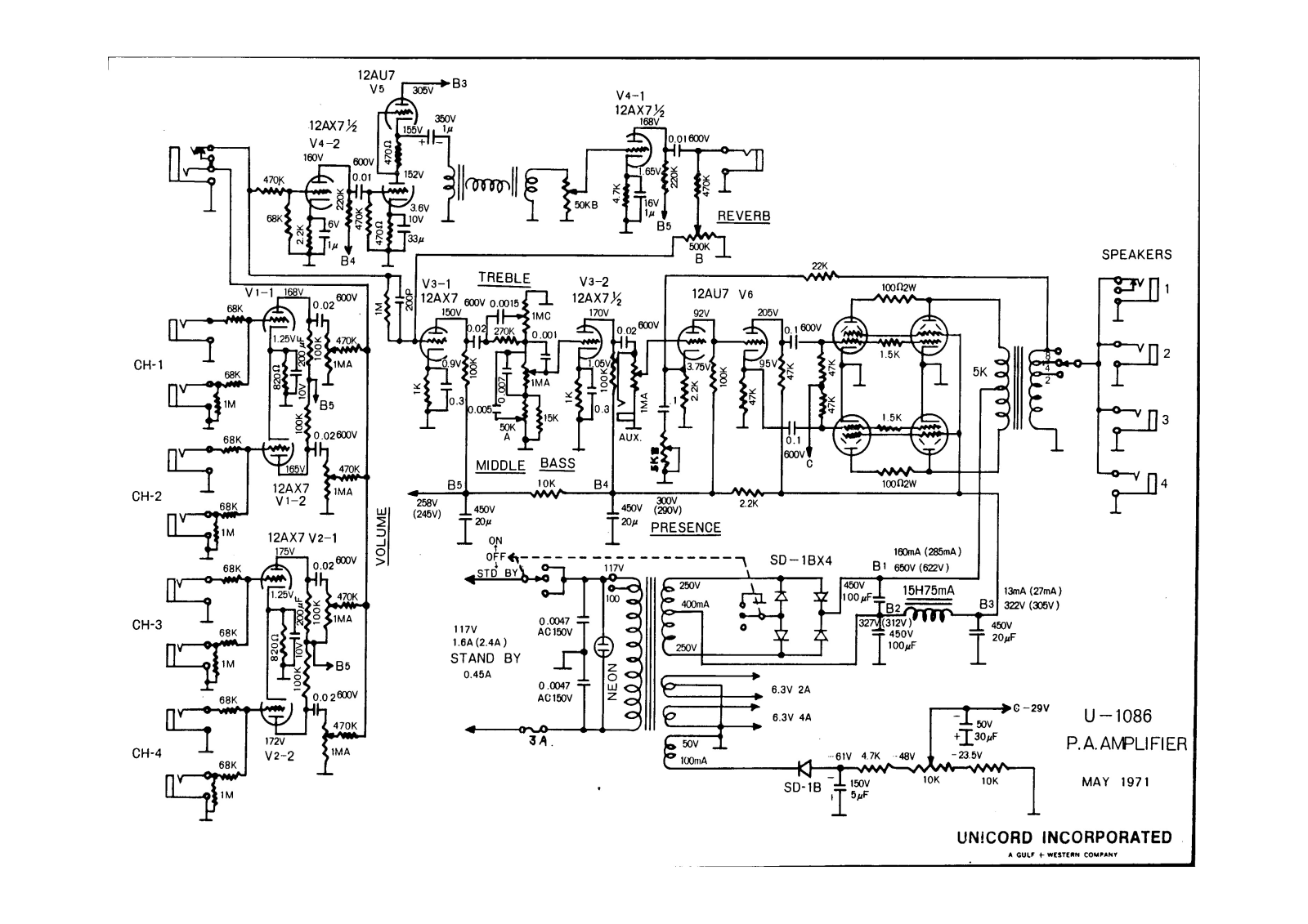 Unicord u 1086 schematic